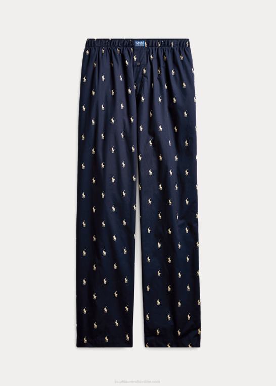 marineblå/hvid Mænd Ralph Lauren allover pony sovebukser Z426B1676