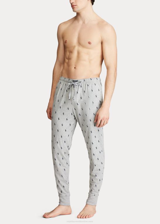 og over lyng/flåde Mænd Ralph Lauren allover sovejogger i bomuld i pony Z426B610