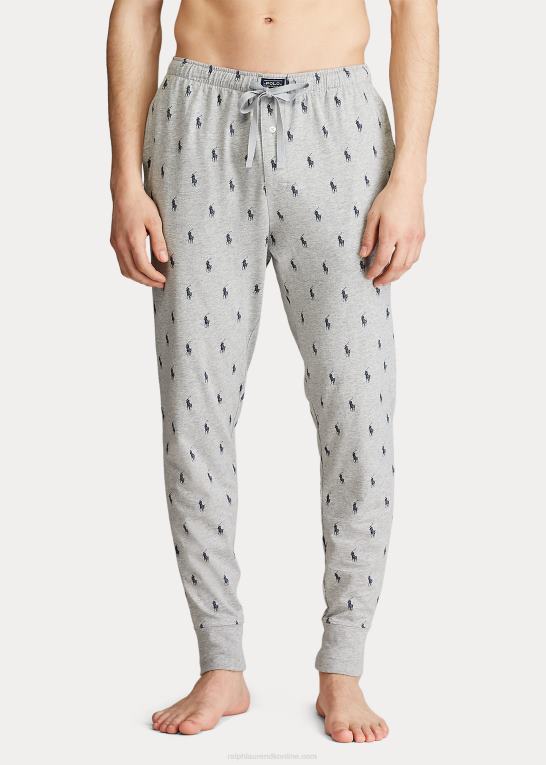 og over lyng/flåde Mænd Ralph Lauren allover sovejogger i bomuld i pony Z426B610