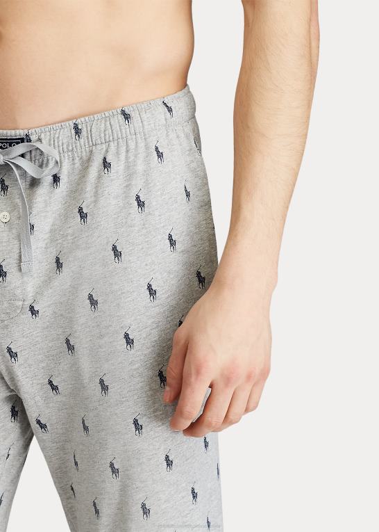 og over lyng/flåde Mænd Ralph Lauren allover sovejogger i bomuld i pony Z426B610