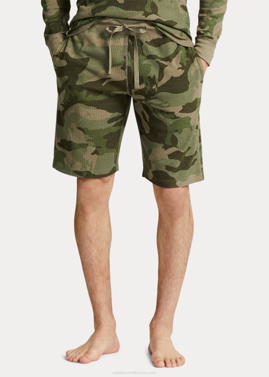 oliven spiller camo Mænd Ralph Lauren vaffelstrik sove kort Z426B325