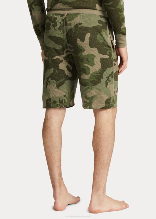 oliven spiller camo Mænd Ralph Lauren vaffelstrik sove kort Z426B325