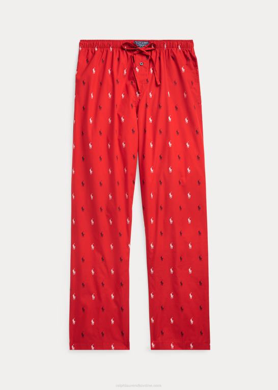rød/marineblå/hvid Mænd Ralph Lauren pyjamasbukser i vævet bomuld Z426B1170