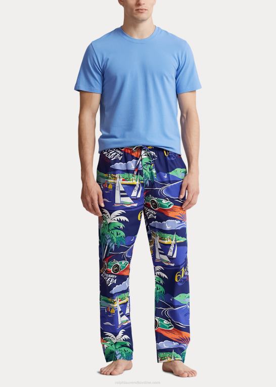 riviera du port print Mænd Ralph Lauren pyjamasbukser med tryk Z426B679