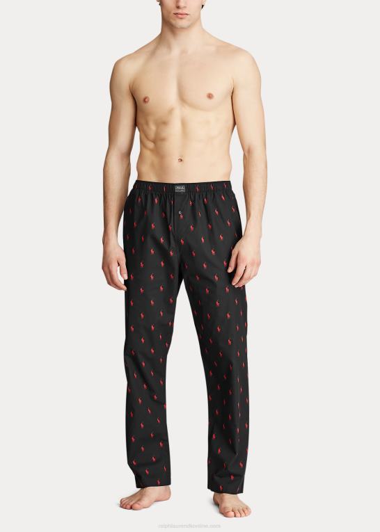 rl sort/rl2000 rød Mænd Ralph Lauren signatur pony pyjamasbukser Z426B1671