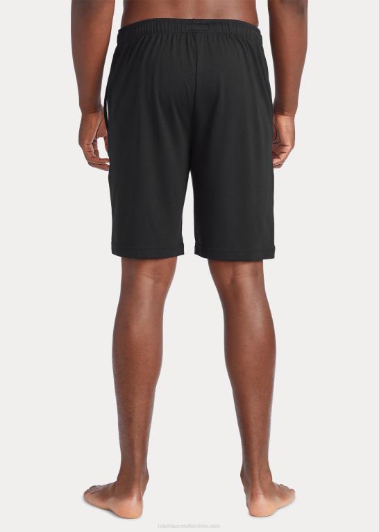 sort/andover lyng/rød Mænd Ralph Lauren pyjamasshorts i bomuldsblanding-jersey Z426B217