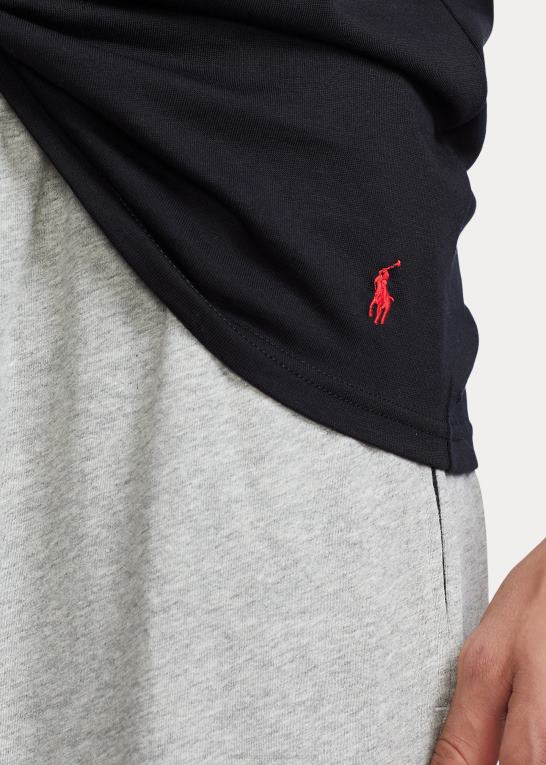 sort/andover lyng/rød Mænd Ralph Lauren soveskjorte i bomuldsblanding-jersey Z426B231