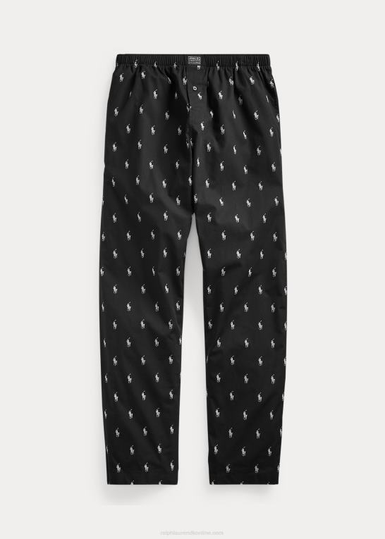 sort hvid Mænd Ralph Lauren signatur pony pyjamasbukser Z426B1670