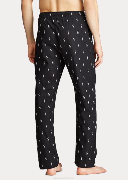 sort hvid Mænd Ralph Lauren signatur pony pyjamasbukser Z426B1670