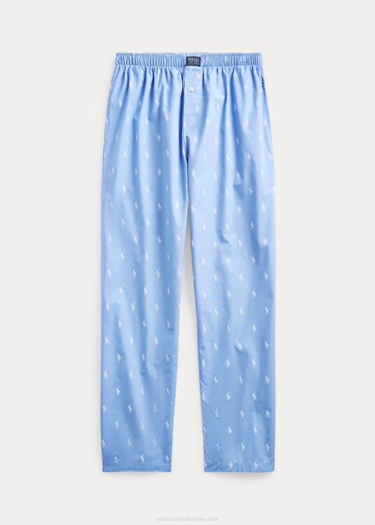 strand blå/hvid Mænd Ralph Lauren signatur pony pyjamasbukser Z426B1669
