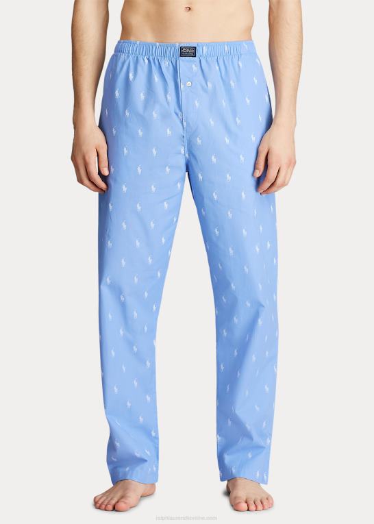 strand blå/hvid Mænd Ralph Lauren signatur pony pyjamasbukser Z426B1669