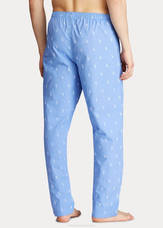 strand blå/hvid Mænd Ralph Lauren signatur pony pyjamasbukser Z426B1669