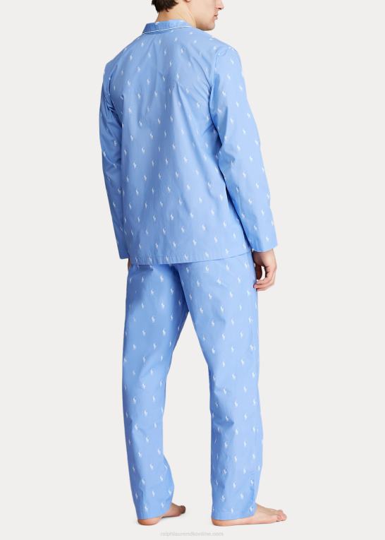 strand blå/hvid Mænd Ralph Lauren signatur pyjamasskjorte for pony Z426B1647
