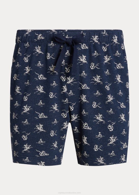 vintage anker print Mænd Ralph Lauren strik pique 6-tommer sove kort Z426B8573
