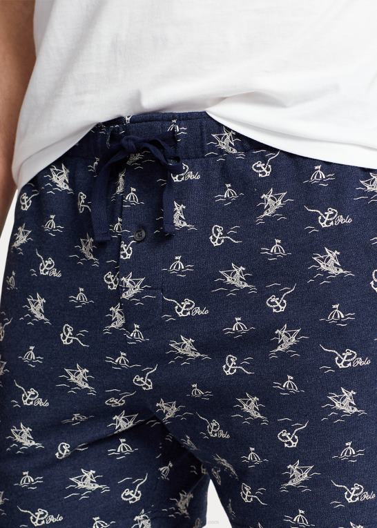 vintage anker print Mænd Ralph Lauren strik pique 6-tommer sove kort Z426B8573
