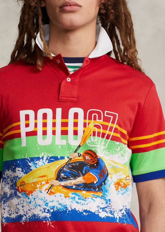 67 tryk Mænd Ralph Lauren poloshirt i blød bomuld med klassisk pasform Z426B778