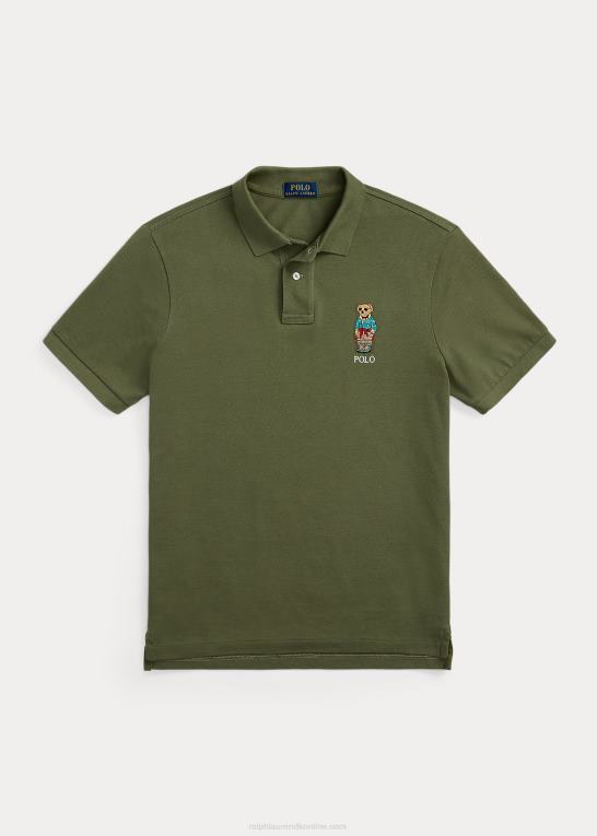 Mænd Ralph Lauren skræddersyet slim fit polo bear poloshirt Z426B8661
