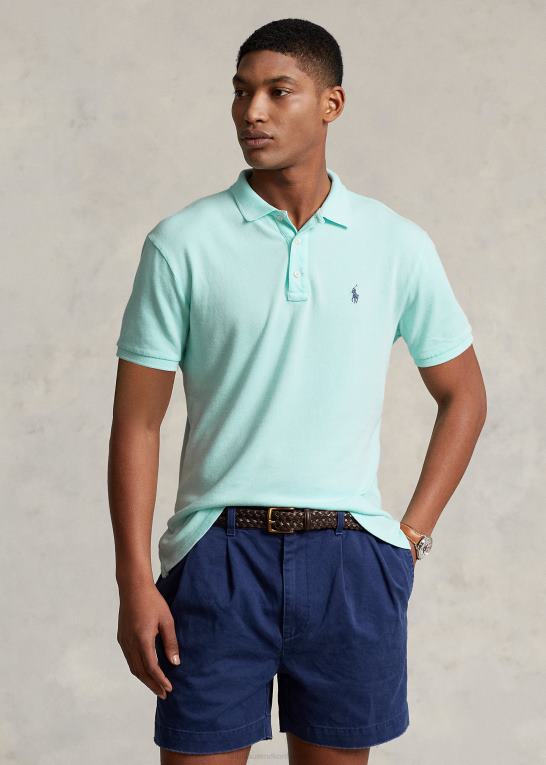 ø aqua Mænd Ralph Lauren brugerdefineret slim fit spa frotté poloshirt Z426B1138