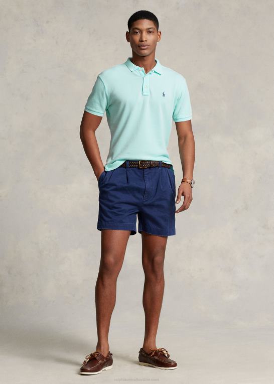 ø aqua Mænd Ralph Lauren brugerdefineret slim fit spa frotté poloshirt Z426B1138