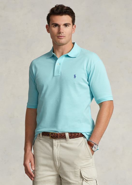 ø aqua Mænd Ralph Lauren den ikoniske mesh poloshirt Z426B1820