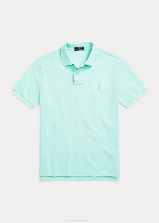 aqua verde Mænd Ralph Lauren slim fit mesh poloshirt Z426B8367