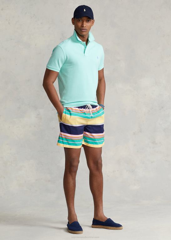 aqua verde Mænd Ralph Lauren slim fit mesh poloshirt Z426B8367