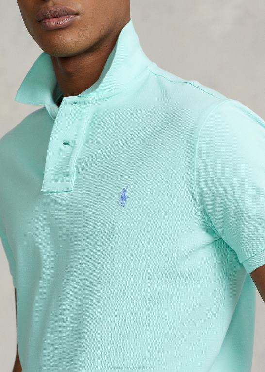 aqua verde Mænd Ralph Lauren slim fit mesh poloshirt Z426B8367