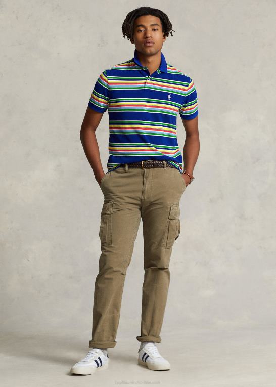 arv kongelig multi Mænd Ralph Lauren klassisk pasform stribet mesh poloshirt Z426B722