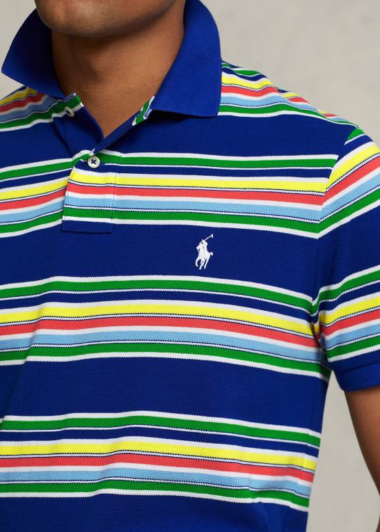 arv kongelig multi Mænd Ralph Lauren klassisk pasform stribet mesh poloshirt Z426B722