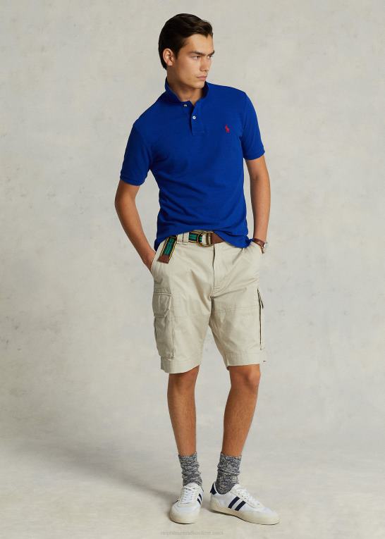 arv royal/rød Mænd Ralph Lauren slim fit mesh poloshirt Z426B7