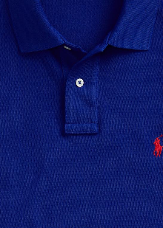arv royal/rød Mænd Ralph Lauren slim fit mesh poloshirt Z426B7