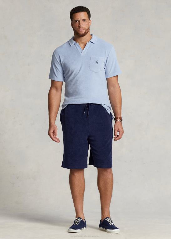 austin blå Mænd Ralph Lauren frotté poloshirt Z426B1475