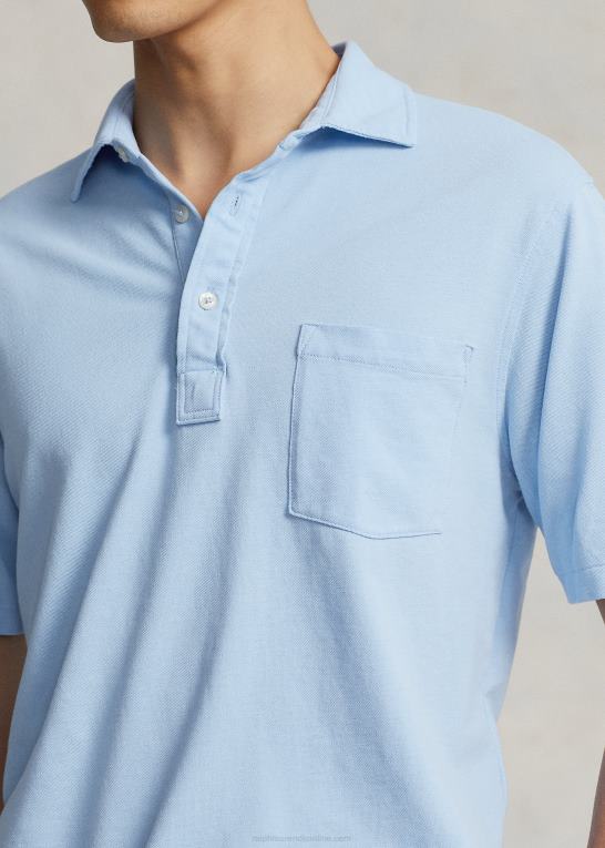austin blå Mænd Ralph Lauren klassisk pasform fjervægt polo i mesh Z426B809