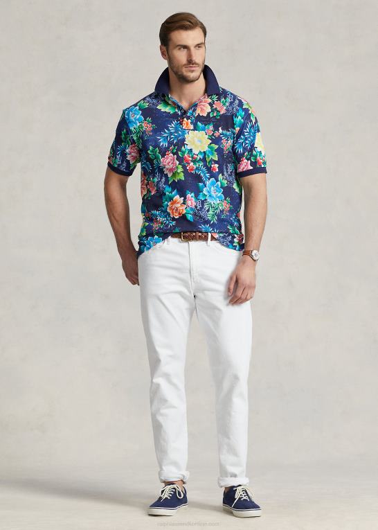 avondale floral royal Mænd Ralph Lauren mesh poloshirt med blomsterprint Z426B1814