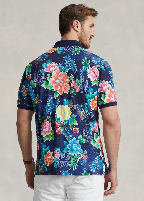 avondale floral royal Mænd Ralph Lauren mesh poloshirt med blomsterprint Z426B1814