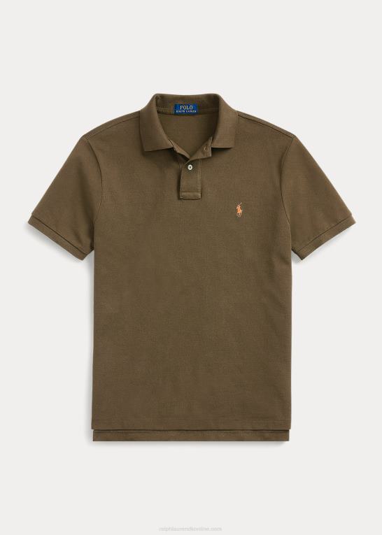 baldakin oliven Mænd Ralph Lauren slim fit mesh ny poloshirt Z426B29