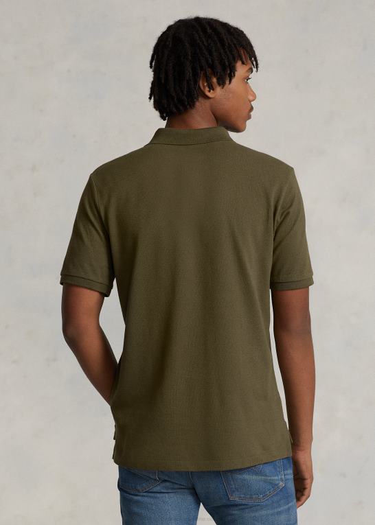 baldakin oliven Mænd Ralph Lauren slim fit mesh ny poloshirt Z426B29