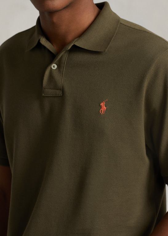 baldakin oliven Mænd Ralph Lauren slim fit mesh ny poloshirt Z426B29