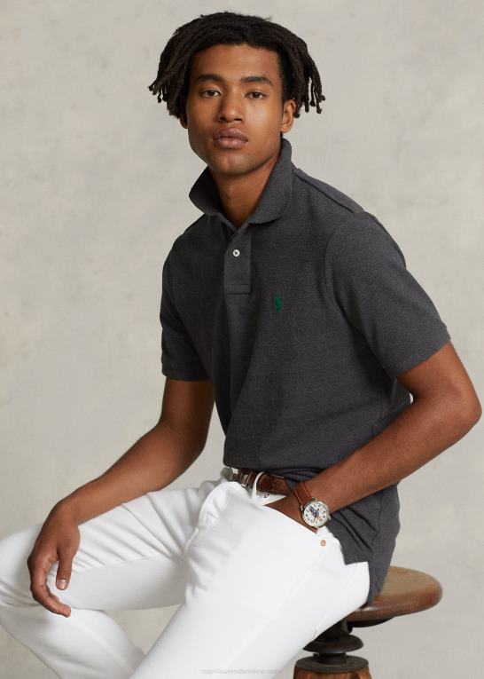 barlerlyng/grøn Mænd Ralph Lauren slim fit mesh ny poloshirt Z426B30