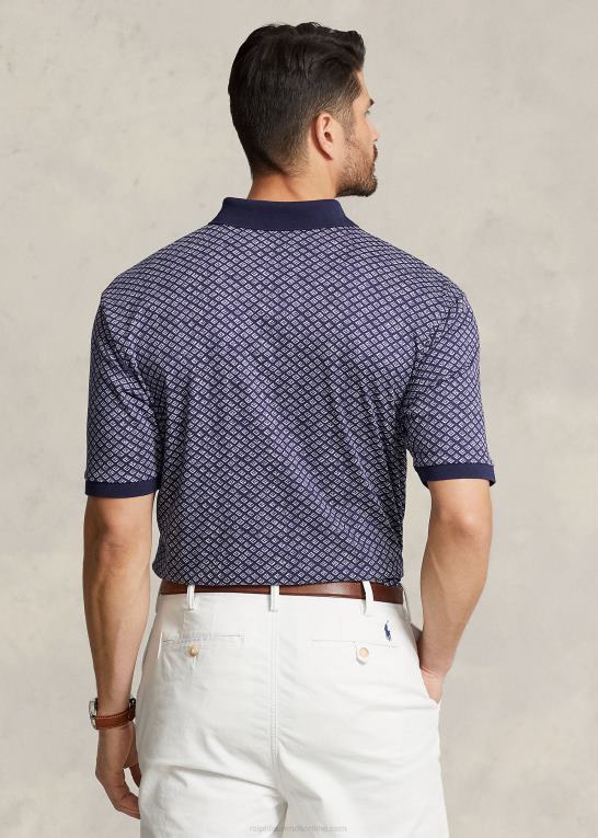 bayberry foulard/navy Mænd Ralph Lauren poloshirt i blød bomuld med foulard-print Z426B1601