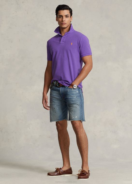 binde lilla Mænd Ralph Lauren slim fit mesh ny poloshirt Z426B36