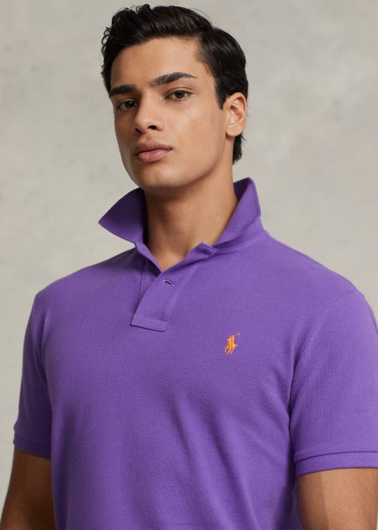 binde lilla Mænd Ralph Lauren slim fit mesh ny poloshirt Z426B36