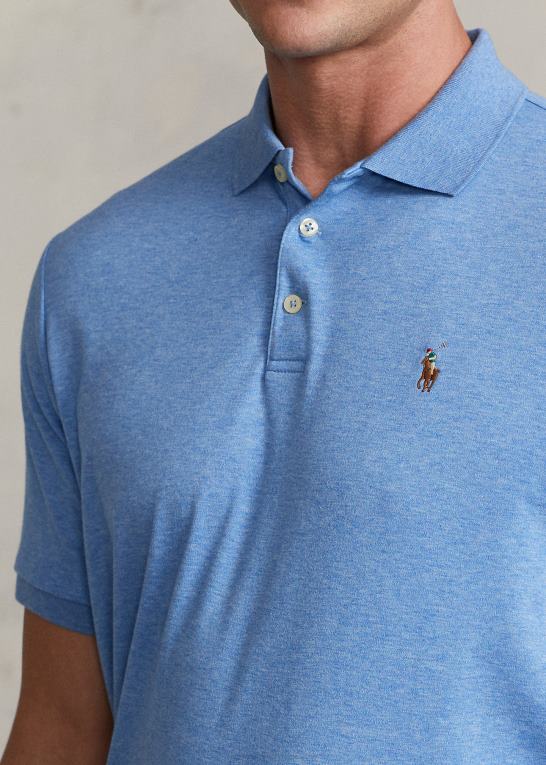 blød kongelyng Mænd Ralph Lauren blød bomulds poloshirt - alle passer Z426B186