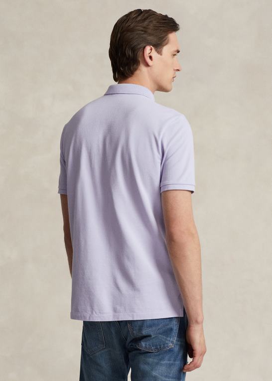 blomst lilla Mænd Ralph Lauren slim fit mesh ny poloshirt Z426B33