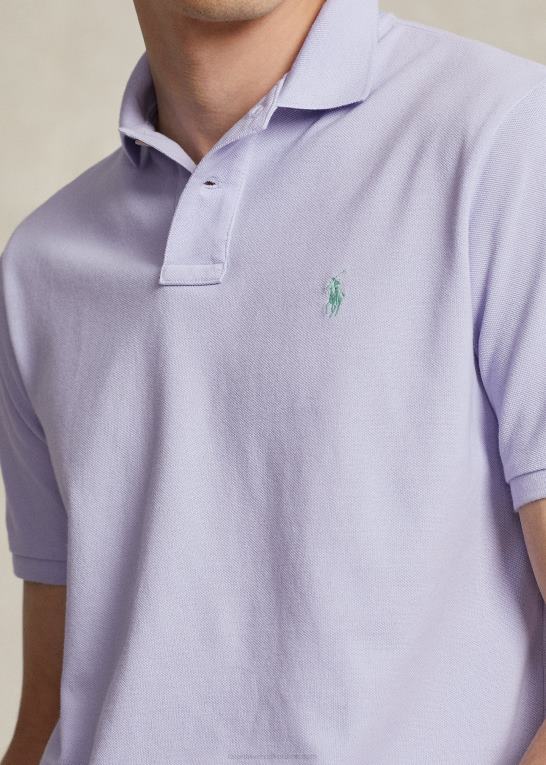 blomst lilla Mænd Ralph Lauren slim fit mesh ny poloshirt Z426B33
