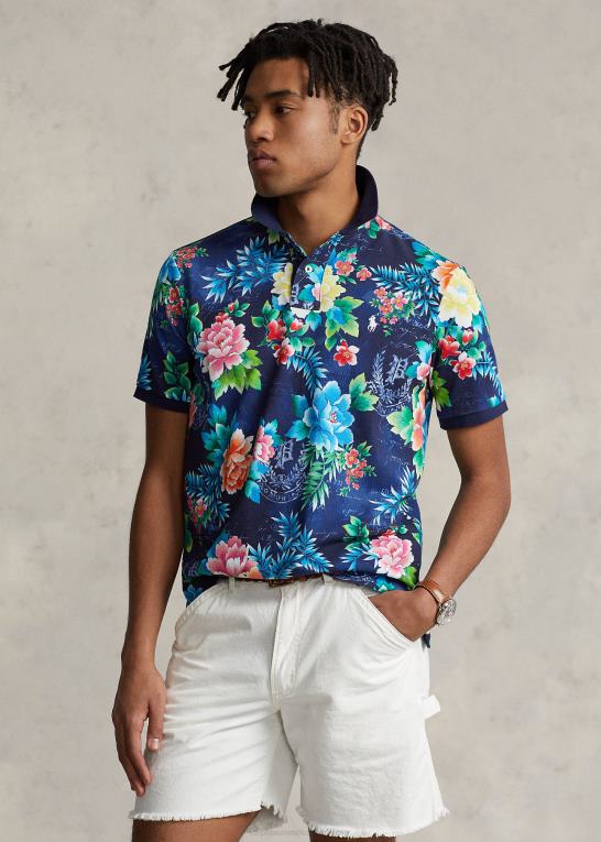blomster efterår royal Mænd Ralph Lauren klassisk pasform blomstret poloshirt i mesh Z426B528