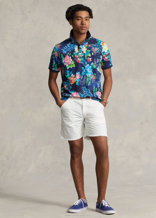 blomster efterår royal Mænd Ralph Lauren klassisk pasform blomstret poloshirt i mesh Z426B528