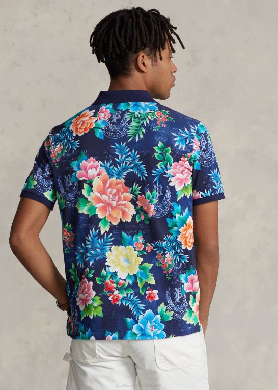 blomster efterår royal Mænd Ralph Lauren klassisk pasform blomstret poloshirt i mesh Z426B528