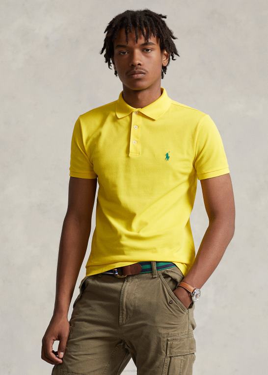 citronknus Mænd Ralph Lauren slim fit poloshirt i stretch mesh Z426B951