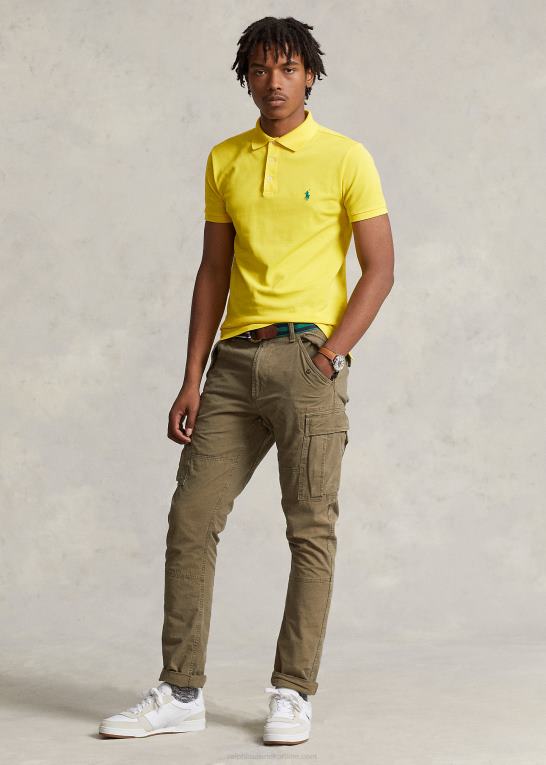 citronknus Mænd Ralph Lauren slim fit poloshirt i stretch mesh Z426B951